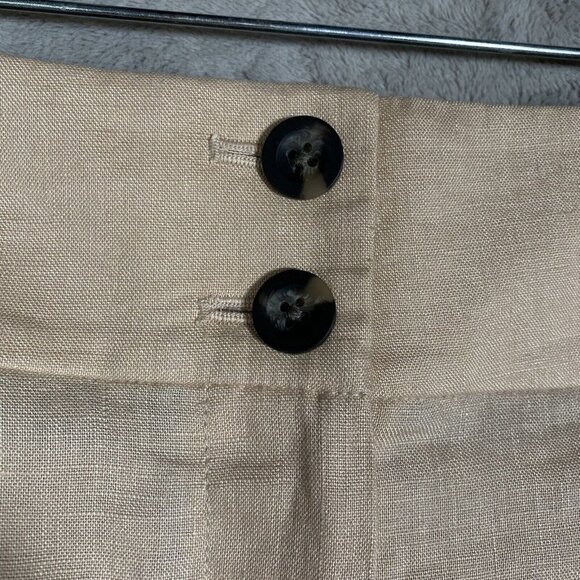 Boden 100% Linen Pleat Shorts 6” Inseam High Waisted - Picture 6 of 16